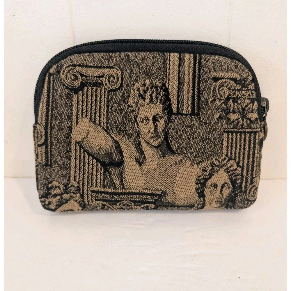Vintage Caesars Palace Las Vegas Tapestry Pouch Greco-Roman Motif Made in USA